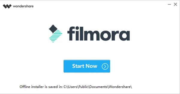 Wondershare Filmora start