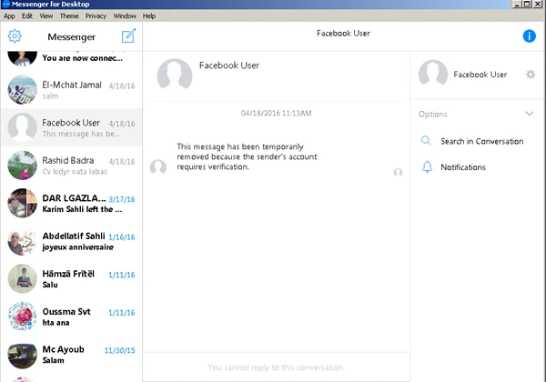 screenshot 1 Messenger for Desktop