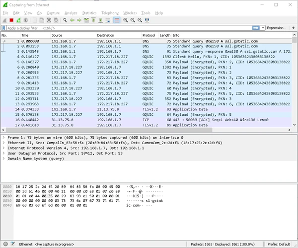 screenshot 3 Wireshark