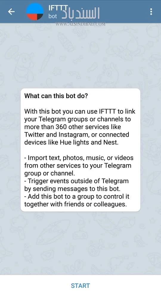 تطبيق تيليجرام :IFTTT