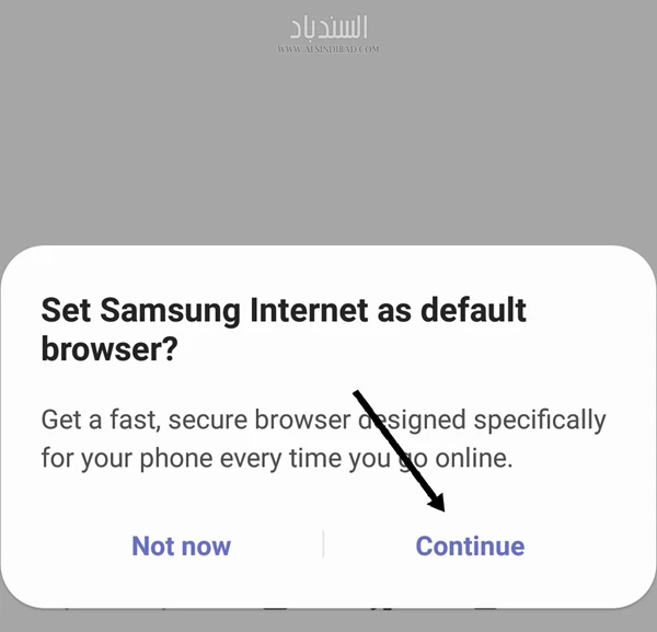 المتصفح الإفتراضي :Samsung Internet Browser