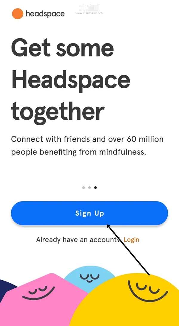 إنشاء حساب :Headspace