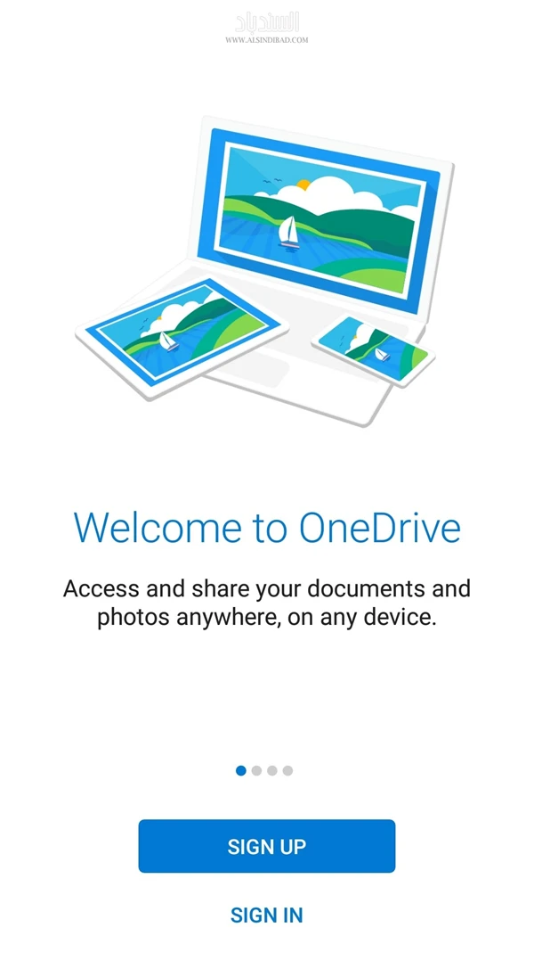 تسجيل الدخول :Microsoft OneDrive