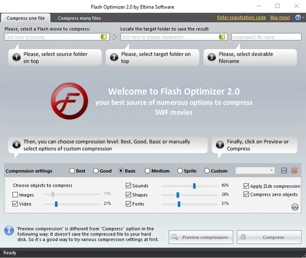 خطوات العمل flash optimizer