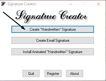 إنشاء توقيع لخط اليد