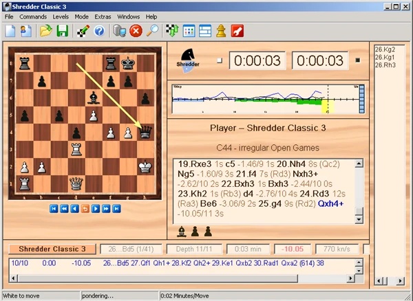 شطرنج شردر واجهة اللعبة