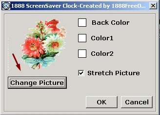 1888 ScreenSaver Clock تغيير الصورة
