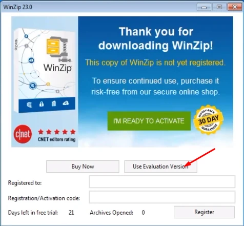 winzip - screenshot