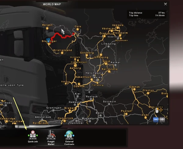 Euro Truck Simulator صورة من اللعبة