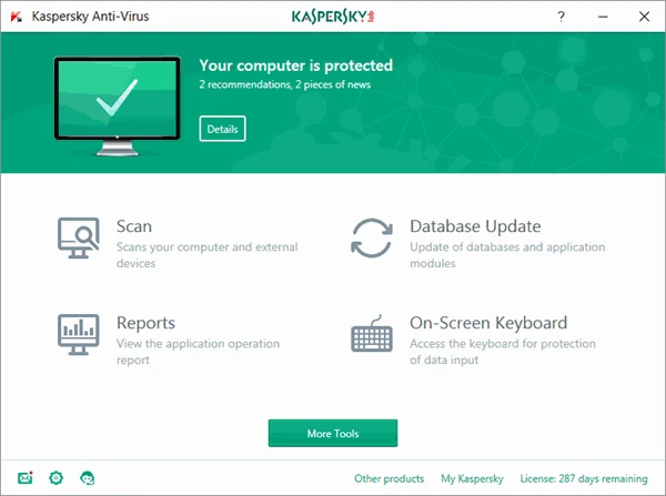 screenshot 1 Kaspersky Antivirus
