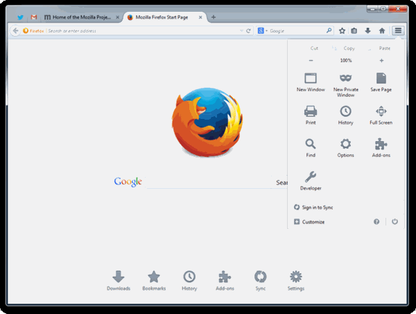 Mozilla Firefox 117.0.1 downloading