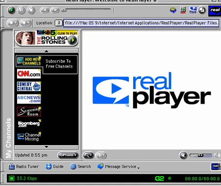 RealPlayer G2 for Mac OS 7.1