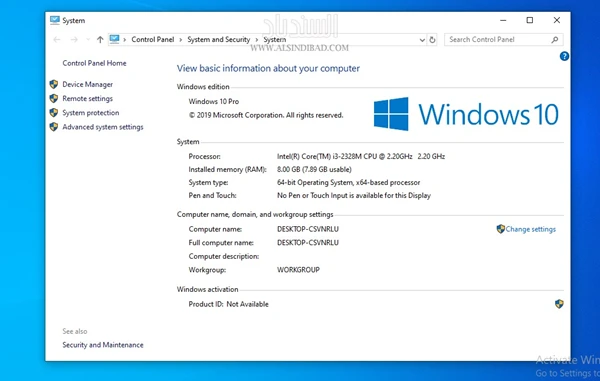 المعلومات حول إصدار Windows