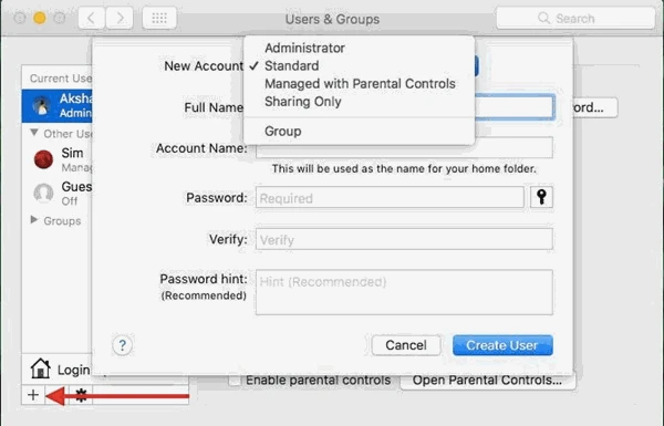 screenshot 8 كيفية إعداد حسابات متعددة للمستخدمين على جهاز ماك