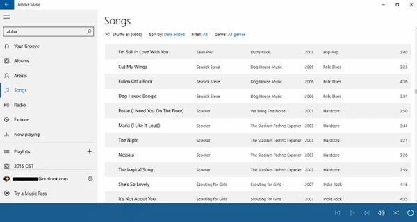 screenshot 1 افضل ميزات تطبيق غروف الرسمي لتشغيل الموسيقى على ويندوز