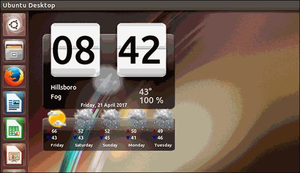 screenshot 6 كيفية اضافة معلومات الطقس الى الشريط الاعلى في ابونتو
