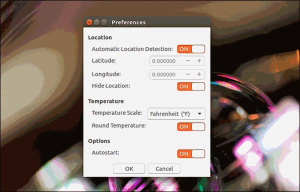 screenshot 8 كيفية اضافة معلومات الطقس الى الشريط الاعلى في ابونتو