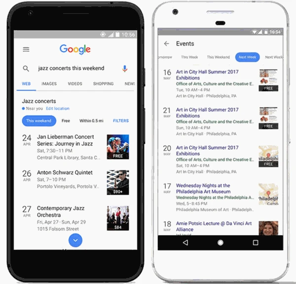 بحث غوغل على الموبايل يضيف قسم الأحداث