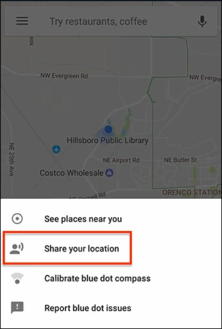 screenshot 2 كيفية مشاركة موقعك مؤقتا مع شخص ما باستخدام خرائط غوغل