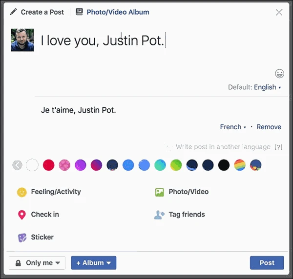 screenshot 7 كيفية النشر على الفيسبوك في لغات متعددة