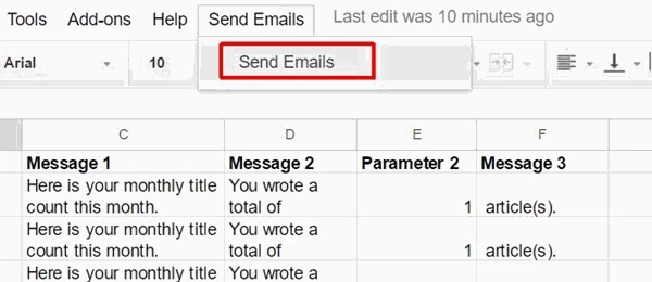 screenshot 8 كيفية إرسال البريد الإلكتروني في Google Sheet باستخدام النصوص البرمجية من غوغل