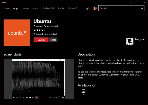 screenshot 2 أوبونتو متوفر الآن على متجر ويندوز: كيف تقوم بتثبيته ؟
