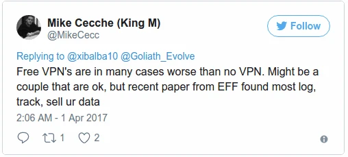 screenshot 1 5 أسباب ستجعلك تتوقف عن استخدام خدمات VPN المجانية