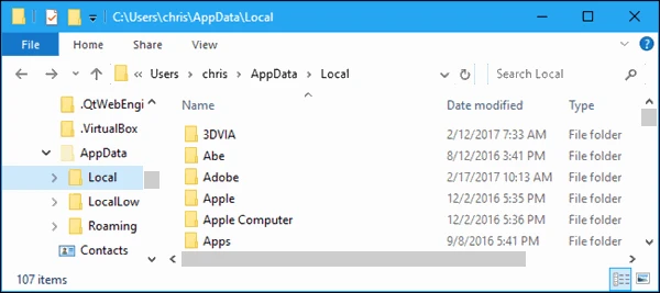 screenshot 3 ما هو مجلد AppData في ويندوز؟