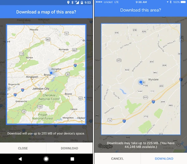screenshot 5 كيفية تنزيل بيانات خرائط غوغل للملاحة بلا اتصال على أندرويد أو إيفون