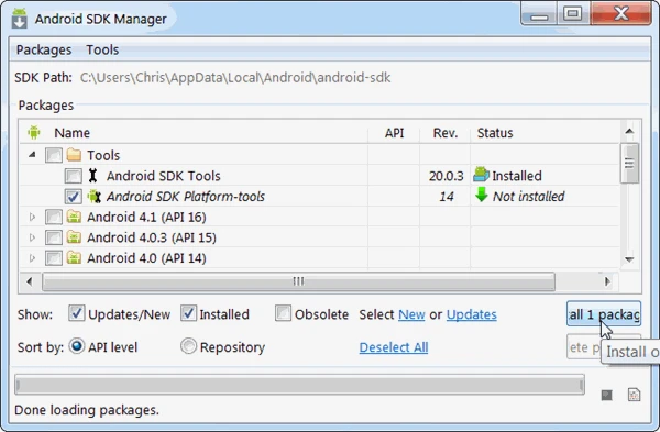 screenshot 1 كيفية تثبيت واستخدام ADB، اداة المطورين في اندرويد