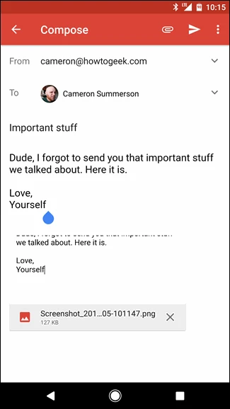 screenshot 7 كيفية إضافة المرفقات في Gmail على اندرويد