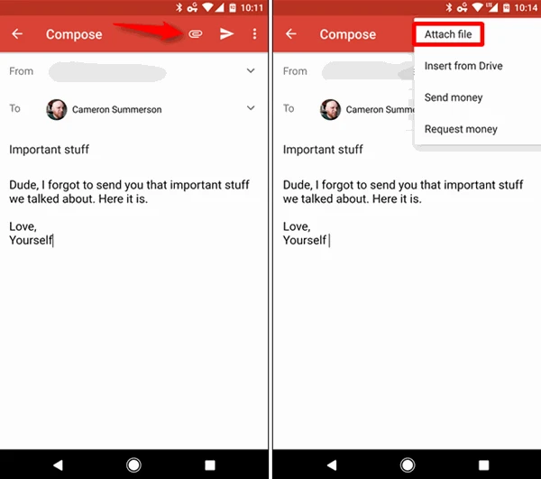 screenshot 5 كيفية إضافة المرفقات في Gmail على اندرويد