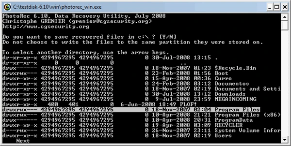 screenshot 1 أفضل 5 برامج لاستعادة الملفات المفقودة