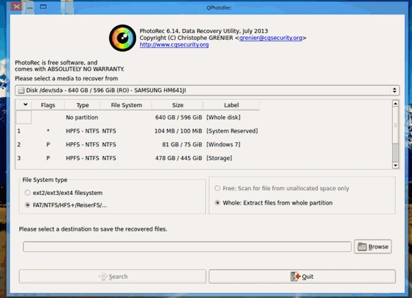 screenshot 3 أفضل 5 برامج لاستعادة الملفات المفقودة