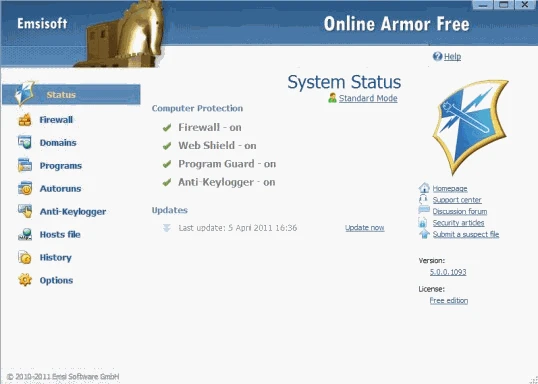 screenshot 3 أفضل 5 برامج جدار  حماية للويندوز