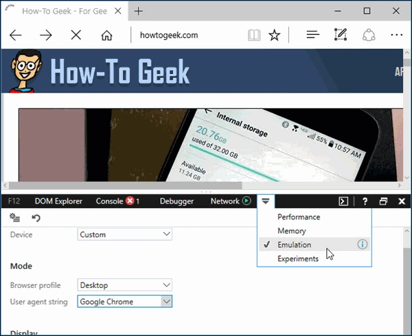 screenshot 11 كيف تقوم بتغيير هوية متصفحك دون تثبيت اي إضافات