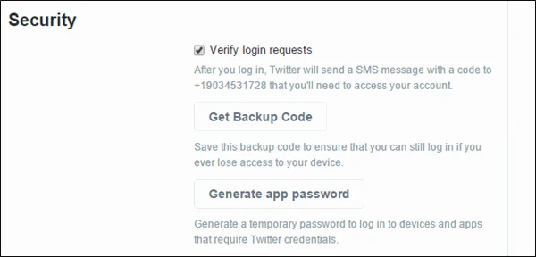 screenshot 9 كيف تقوم بحماية حسابك على تويتر