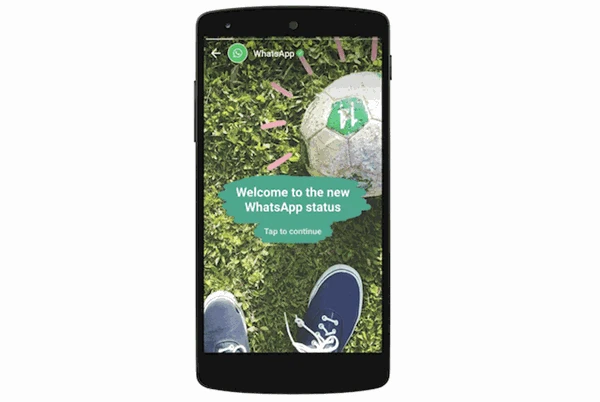 screenshot 1 واتس اب تحول حالات الدردشة الى نسخة من قصص سناب شات