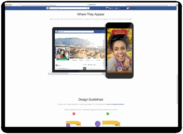 screenshot 4 ﻿أداة من فيسبوك تسمح لأي شخص بإنشاء إطارات مخصصة للصورة الشخصية