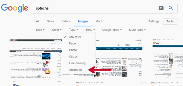 screenshot 3 كيفية البحث عن الصور المتحركة بواسطة جوجل