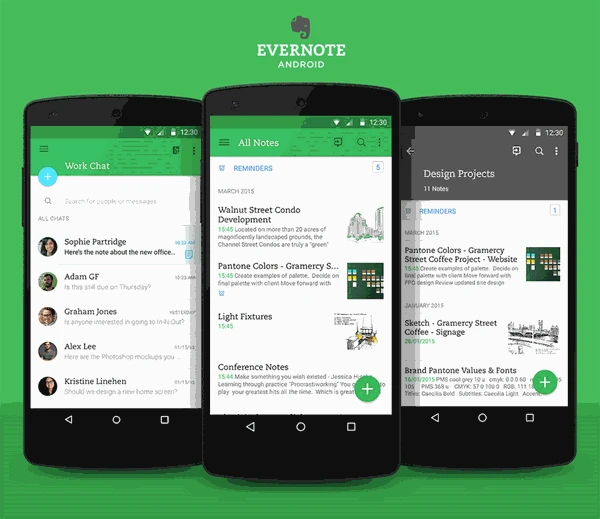 تطبيق Evernote على الأندرويد جعل من المشاركة أسهل بكثير