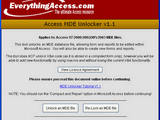 Access MDE Unlocker